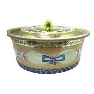 Vintage Tin Continental made in England Baret Ware by Art Grace 2.5" tall by 7"